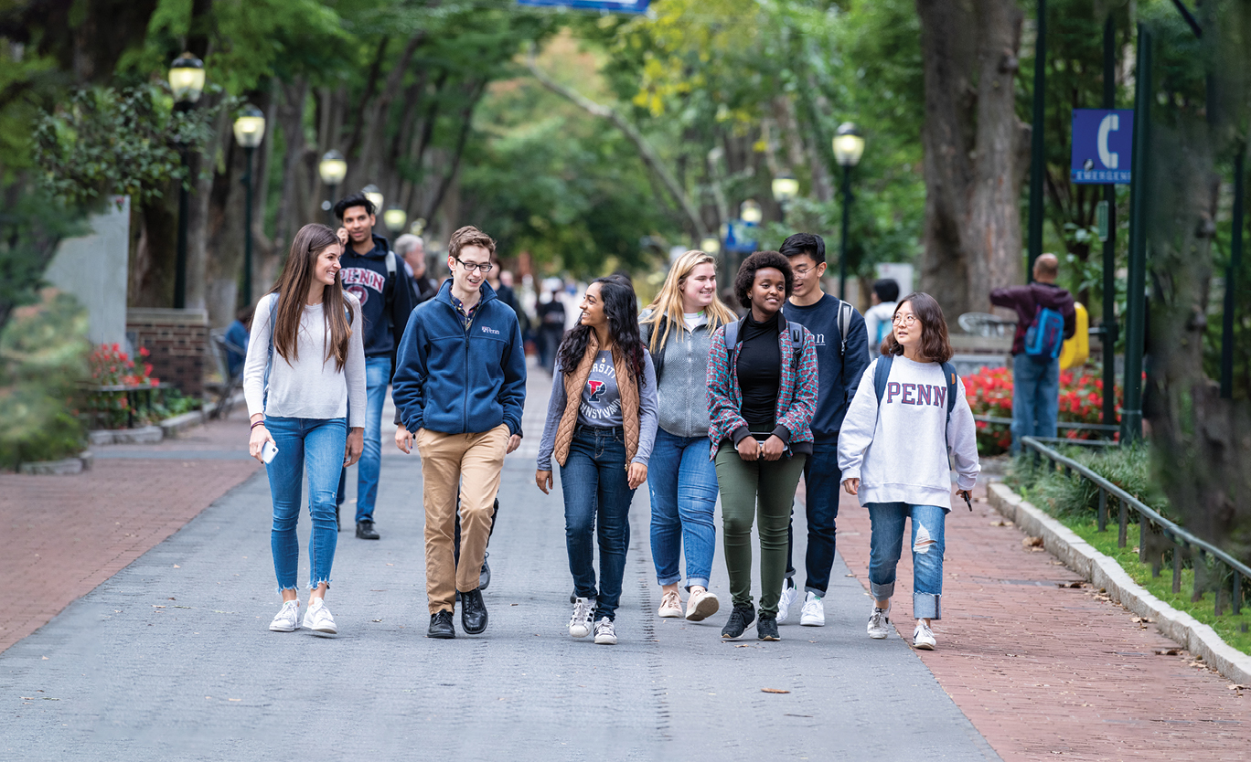 students on locust walk
