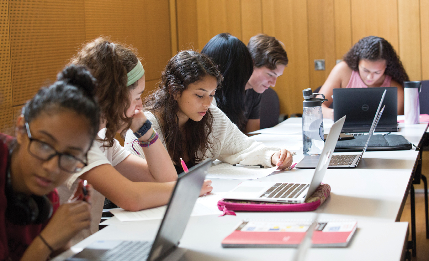 students studying